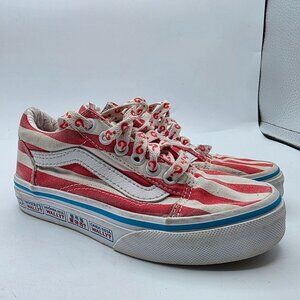 Vans x Where's Waldo Old Skool Kids Size 12 Red White Blue Sneaker Shoes School